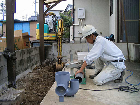 下水道宅内排水設備切替工事